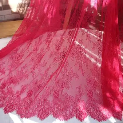 3M long eyelash lace trim traditional wedding lace fabric white red violet Table Cloth DIY Crafts