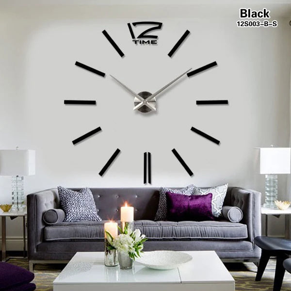 2021 new fashion 3D big size wall clock mirror sticker DIY wall clocks home decoration wall clock meetting room wall clock