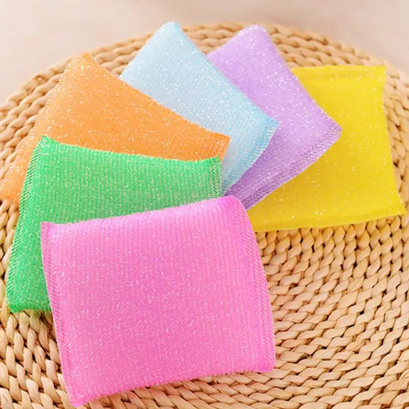 Kitchen nonstick oil scouring pad oil cleaning cloth washing cloth to wash cloth towel brush bowl cloth sponge 4 pcs