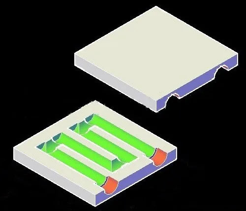 Kupferwasserkühlblock 40*40 mm Verwendung für CPU Kühlergrafik GPU Wasserkühlblock Flüssiger Wasserkühler Kühlkörper PC -Laptop