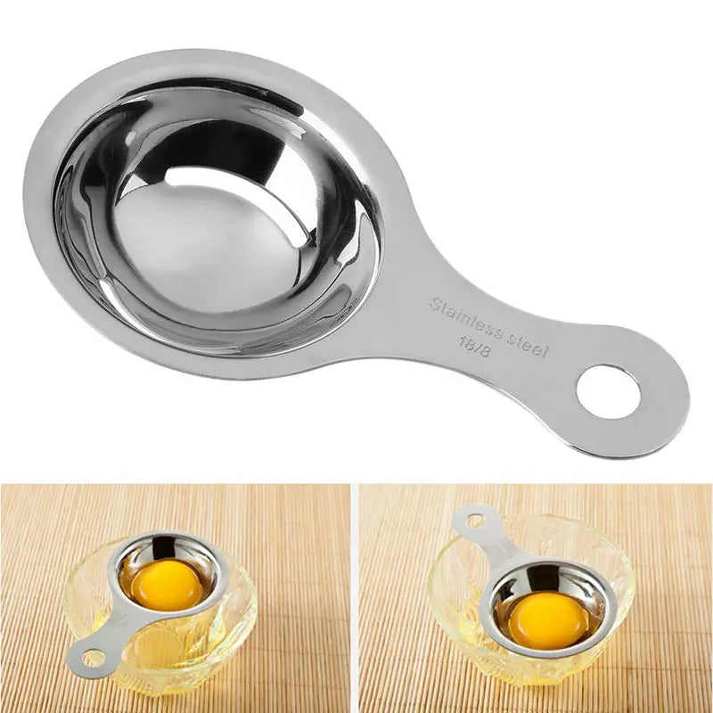 Strumenti in acciaio inossidabile separatore di album inossidabili uova gadget da filtro per tuorlo accessori da cucina separando utensili divisori cucchiaio a imbuto