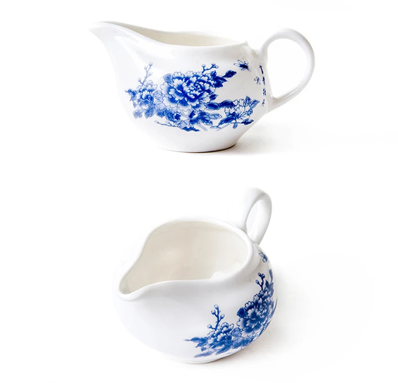 11 pezzi set da tè cinese kung fu, ceramico in porcellana di tazza da tè portatile gaiwan tazze da tè tazze di tea