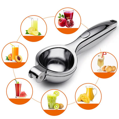 Manual Lemon Squeezer Zinc Alloy Steel Orange Squeezer Juicer Fruit Juice Citrus Press Machine Handle Press Multifunctional Tool