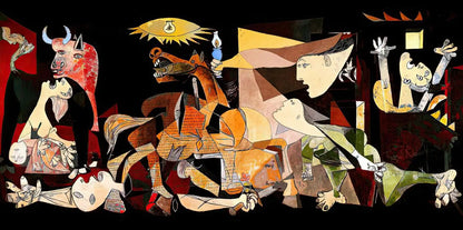 Picasso Famous Oil Painting Guernica Reproductions Canvas Art Poster Abstract Modernism Wall Picture Cuadros Home Decoration
