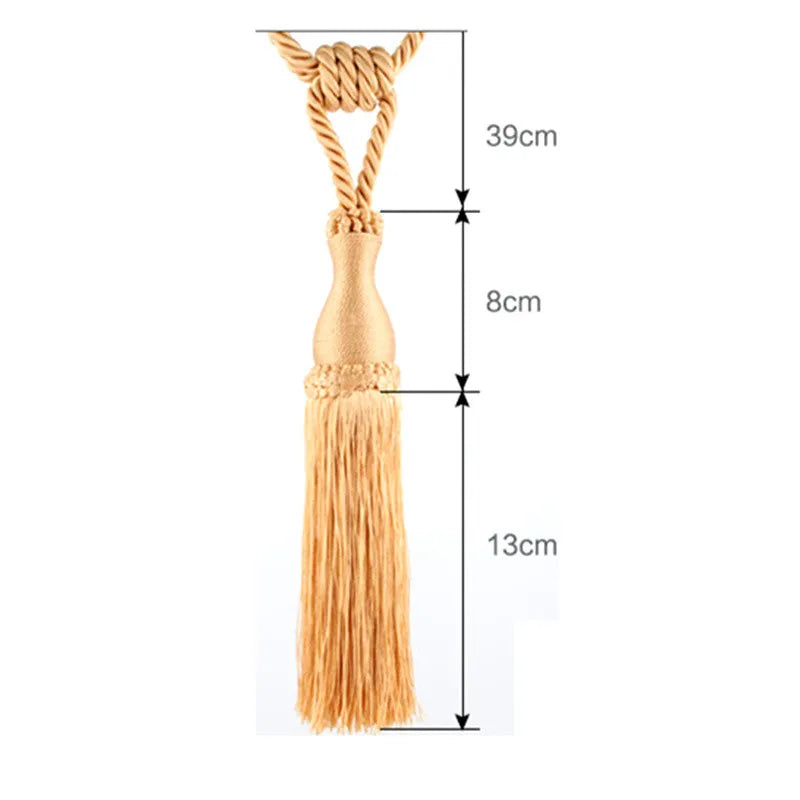 European Style Curtain Clip Holders Tieback Buckle Clips Curtain Straps Rayon Tassels Curtain Accessories Home Decor