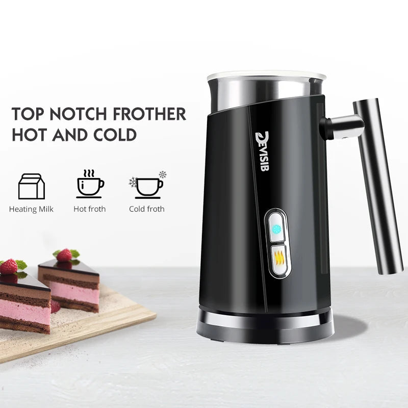 Devisib Automatisk mjölk Frother Electric Hot and Cold for Making Latte Cappuccino Coffee Wroting Foamer Kitchen Appliances 220V