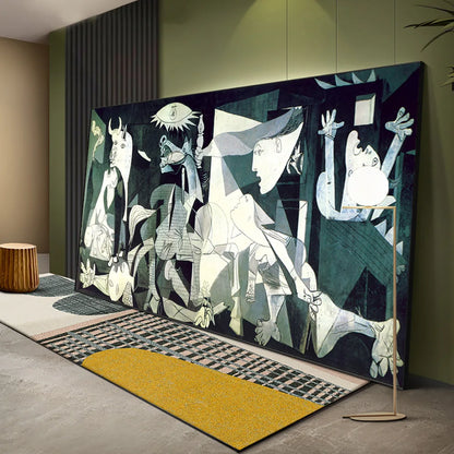 Picasso Famous Oil Painting Guernica Reproductions Canvas Art Poster Abstract Modernism Wall Picture Cuadros Home Decoration