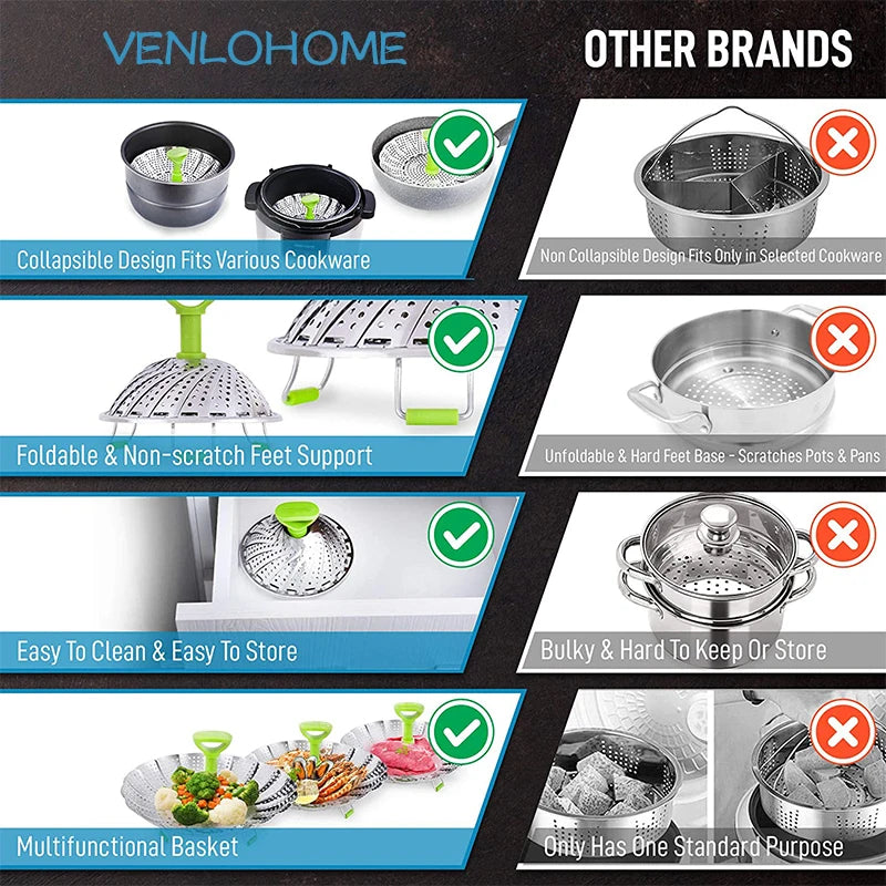 9 polegadas de aço inoxidável lótus bandeja de vapor de alimentos a vapor de alimentos vegetais com alimentos de fruta malha vapores de cozinha cozinheiros cozinheiros