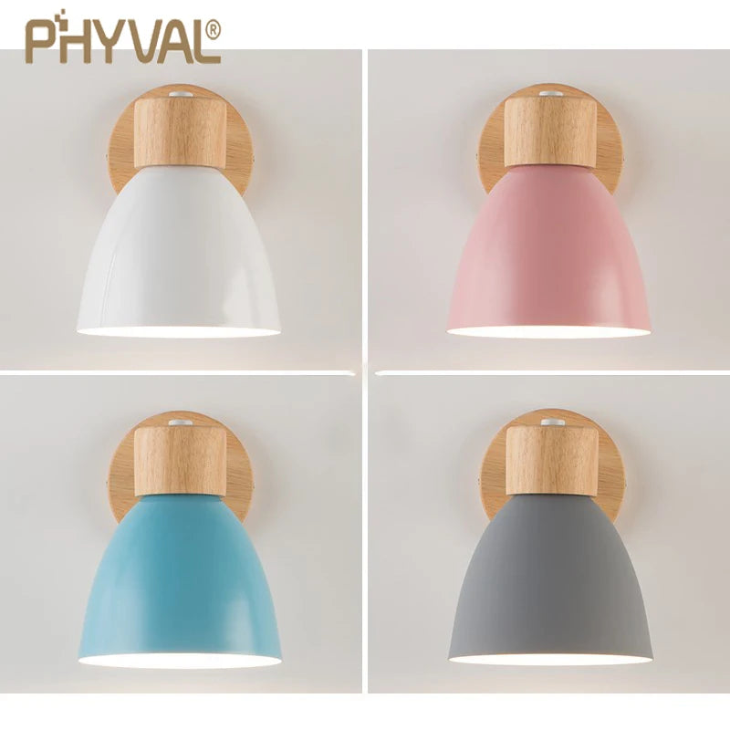 TROE NORDIC WALL LAMP MOD SWITCH MODERN VÄGG SCONCE FÖR SOVRUM HOLJ HOMBLYGNING MACION 6 Färgstyrhuvud E27