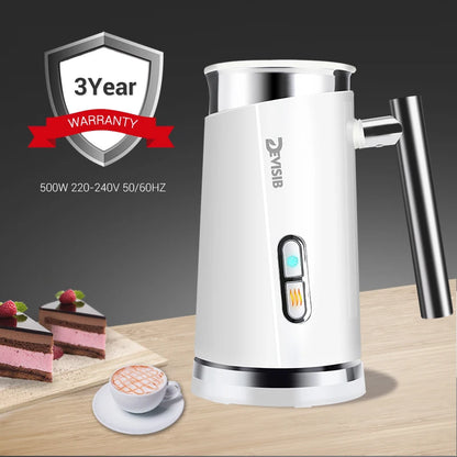 Devisib Milk Automatic Frother Electric Hot and Cold para fazer Latte Cappuccino Coffee Shothing Fatos Kitchen Ups