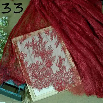 3Meter Exquisite Eyelash Lace 150CM White Lace Fabric Wholesale Prices Wedding Dress Sexy Lingerie DIY Clothes Accessory