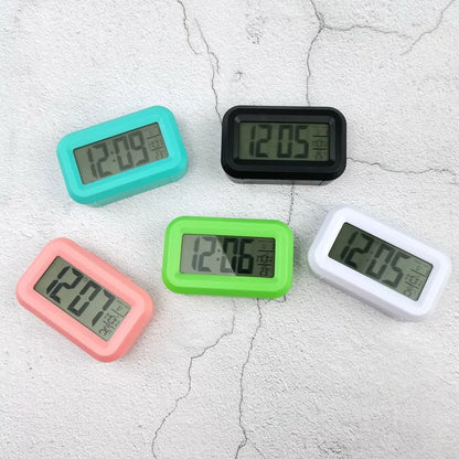 Baterie napájené mini digitální budík Teplota TEPLOCE Týd Snooze Snooze Mute Table Clock 12/24H Odpočítávání LCD CLOCK