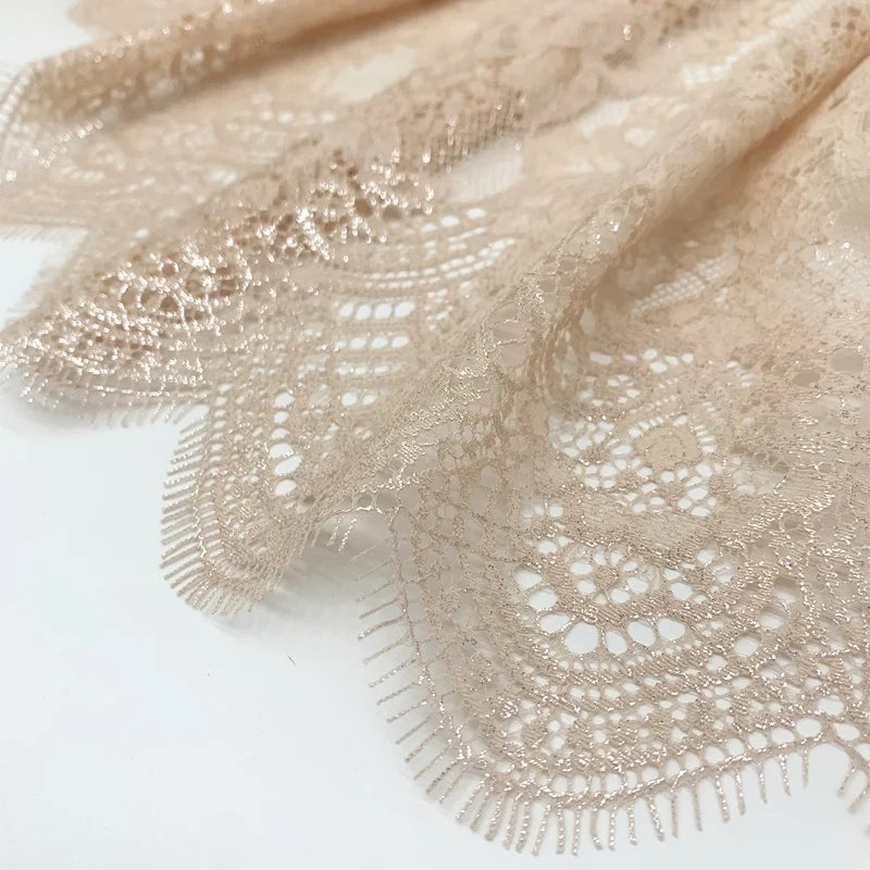 3y/lot Width 24.50cm Purple Eyelash Lace Trim Non-Elastic For Clothing Accessory Dress Sewing Applique Costume Lace Fabric