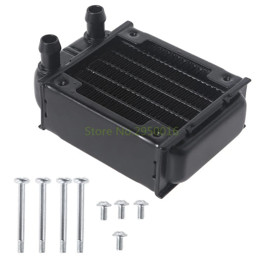 G1/4 Tråd 60mm/80mm PC Vannvarmeveksler Datamaskin Aluminium Varme Radiator Barmekjer for datamaskin Vann Kjøler