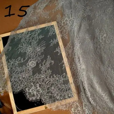 3Meter Exquisite Eyelash Lace 150CM White Lace Fabric Wholesale Prices Wedding Dress Sexy Lingerie DIY Clothes Accessory