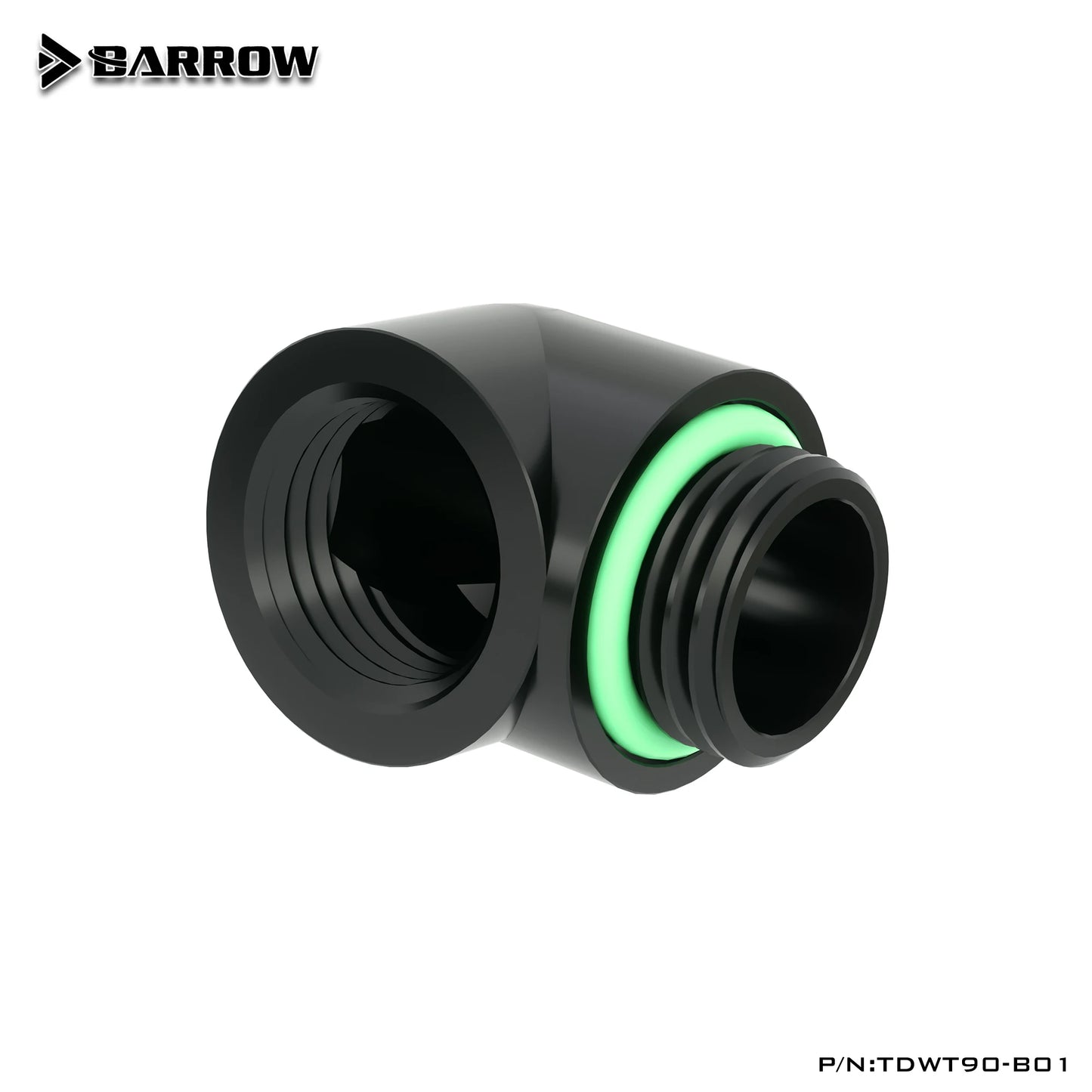 Barrow TDWT90-B01 PC Răcire de apă Reversare Moare 90 de grade Masculin Male la Femeie Adaptor Conector Tub Apator Răcire Răcire