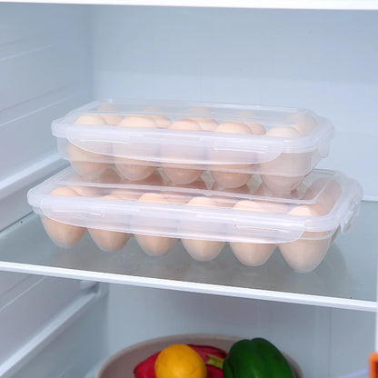 10/18 Grid Egg Storage Box Egg Tray with Lid Kitchen Refrigerator Egg Box Egg Drop Rack Egg Storage Boxes Fridge Egg Organizer