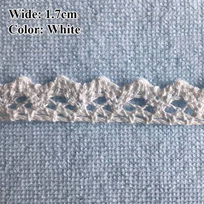Cotton Lace Ribbon White Beige DIY Handmade Wedding Party Craft Gift Packing Patchwork Crocheted Lace 5meter 10meter 20meter