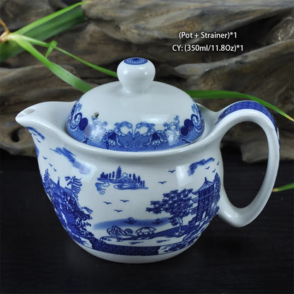 Chinese Ceramic Tea Set Kung Fu Porcelain Tea Cup Pot Set Dragon Teapot Teacup Kungfu Teaset Puer Oolong Tea Ceremony Teaware
