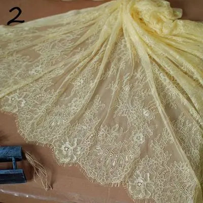 3Meter Exquisite Eyelash Lace 150CM White Lace Fabric Wholesale Prices Wedding Dress Sexy Lingerie DIY Clothes Accessory