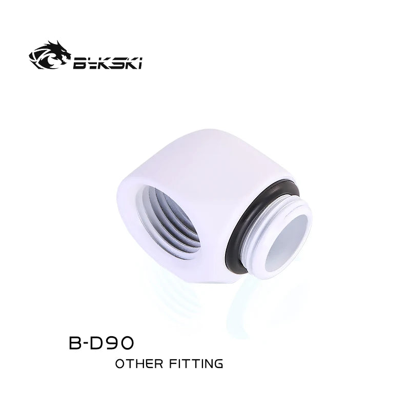 Bykski B-D90 PC تركيبات دوارة لتبريد المياه 90 درجة G1/4 'ذكر إلى أنثى أنبوب موصل محولات مبرد المياه الأداة