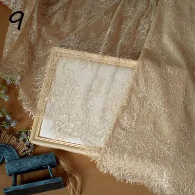 3Meter Exquisite Eyelash Lace 150CM White Lace Fabric Wholesale Prices Wedding Dress Sexy Lingerie DIY Clothes Accessory