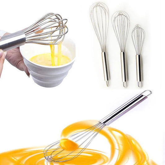 8/10/12 tommer rustfritt stål ballongtråd visp manuell egg beater mixer kjøkken bakerutstyr melkekrem smør visp mikser