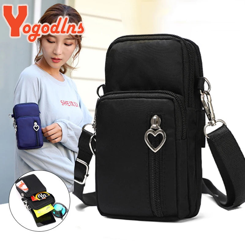 Crossbody Poschen fir Frae waasserdicht Nylon Multifunection Casual Light Mobile POBS POCCESS SPORSCH PASTARS