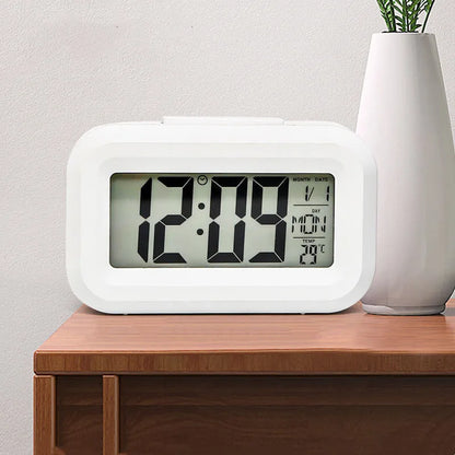 Baterie napájené mini digitální budík Teplota TEPLOCE Týd Snooze Snooze Mute Table Clock 12/24H Odpočítávání LCD CLOCK