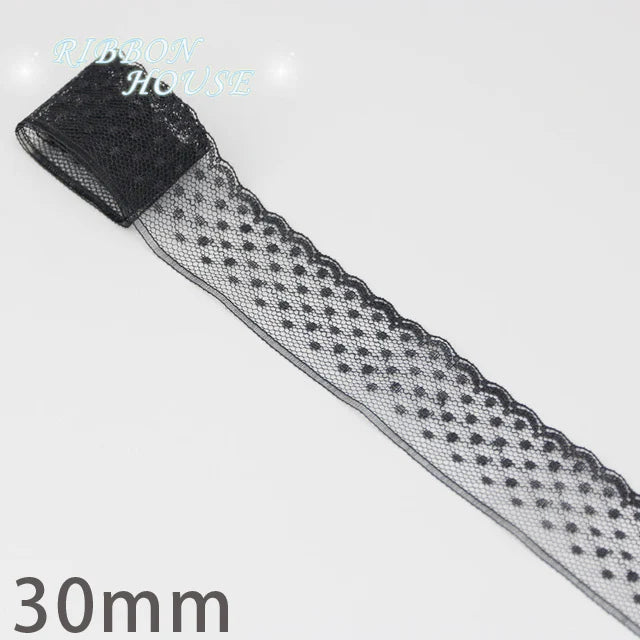 (10 yards/roll) Black lace fabric  ribbon Webbing Decoration Lovely gift packing Material