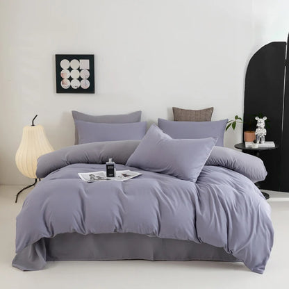 Solid Color Quilt Cover New Milled Washed Cotton Single Bed Duvet Europe US Popular Skin-friendly 220x240 Double Use Bedding