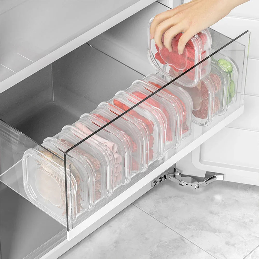 Caixa de preservação de carne congelada Refrigerador Retenha a frescura de armazenamento transparente jar