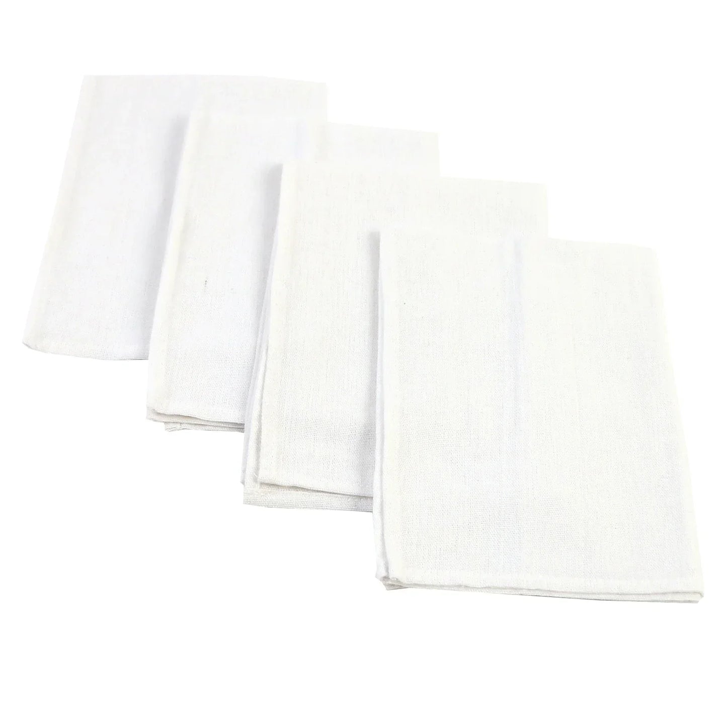 Set of 10 Pack Cocktail Napkins 40 X 40cm Cotton Blend Heavy Fabric Durable Linen Towel for Home Kitchen Wedding Decoration