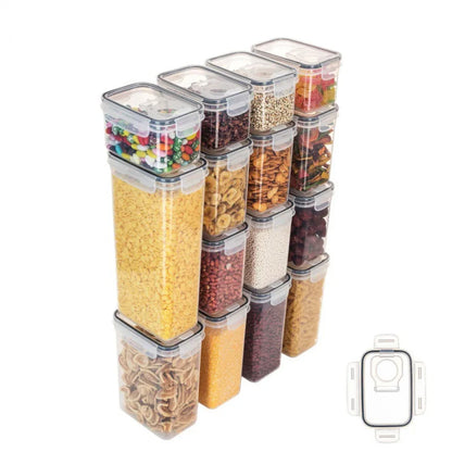 Lufttäta matlagringsbehållare med lock Pantry Organizer Cereal Dispenser Cereal Containers Food Storage Box Kitchen Organizer