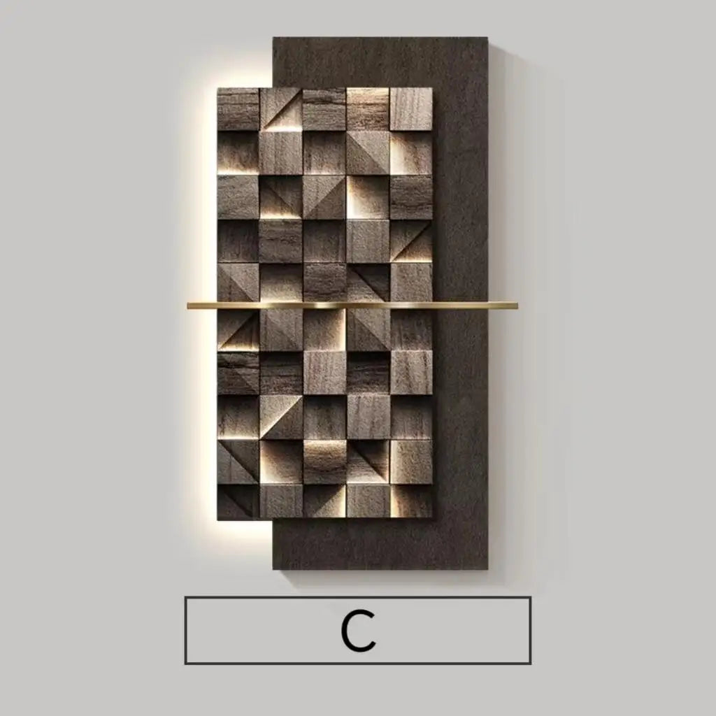 Modern Luxury Entrance Decoration Sandstone Painting lamp For Corridor Living Room Hotel Hallway Indoor Home Mural Light