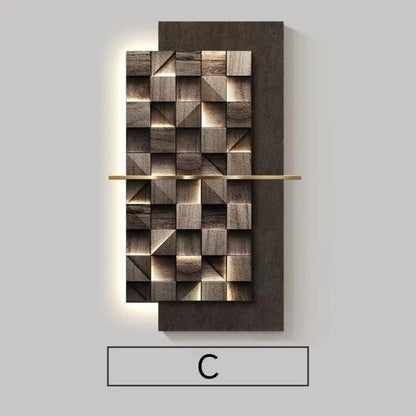 Modern Luxury Entrance Decoration Sandstone Painting lamp For Corridor Living Room Hotel Hallway Indoor Home Mural Light