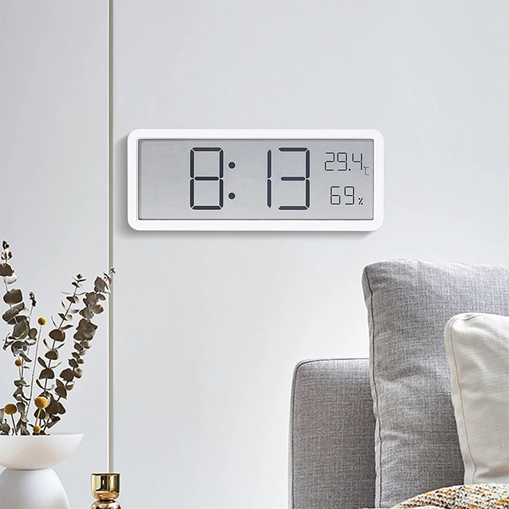 Digital Alarm Clock LCD Display Multifunctional Temperature Humidity Alarm Clock Ultra Thin Electronic Clock Room Home Decor