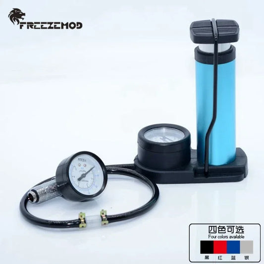 FREEZEMOD Computer Water Cooling System Air Pressure Leak Test Radiator Drain Box Dual Pressure Gauge QYCL-2P