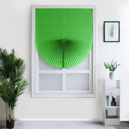 1Pc Half Shades Self-adhesive Windows Nonwoven Folding Curtain Bathroom Balcony Living Room Balcony Curtains Pleated Blinds
