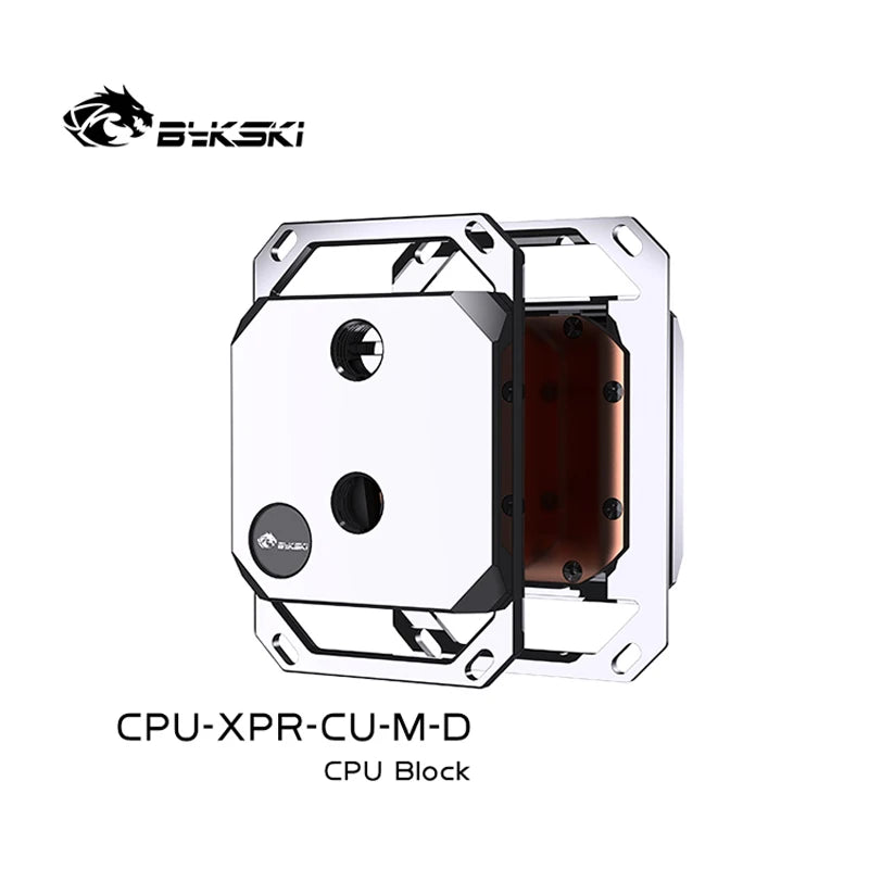 BYKSKI CPU Block wodny dla Intel LGA1700/1800/115X/AMD Ryzen 9 AM5 AM4 0,08 mm mikrokanałowy chłodnica chłodnicy akrylowej akrylowej