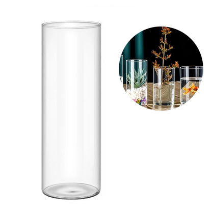 Decorative Glass Vase Glass Cylinders Vase for Beautiful Table Centerpieces