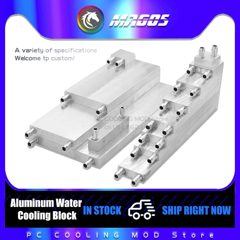 Aluminum PC Laptop CPU Radiator 40 80 120 160 200 240 250mm Water Cooling Block For Liquid Cooler Match Refrigeration