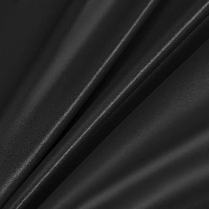 1pcs 2025 new pure black satin waterproof fitted sheet single piece pillowcase urine mattress protective cover