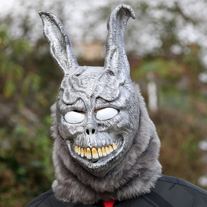 1pc Horror Frankie Angry Rabbit Mask Scary Evil Halloween Mascaras de cosplay Cara de animal divertido Fiesta de látex Disfraz