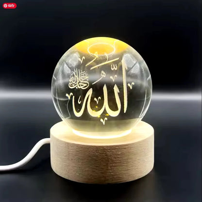 LED Night Light Galaxy Crystal Ball Table Lamp 3D Planet Moon Glowing Planetary Bedside Light Bedroom Home Decor Christmas Gift