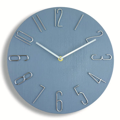 30cm 12inch Wall Clocks Living Room Silent Brief Wall Clock Nordic Fashion Wall Watch No Second Hand Simple Quartz Clock