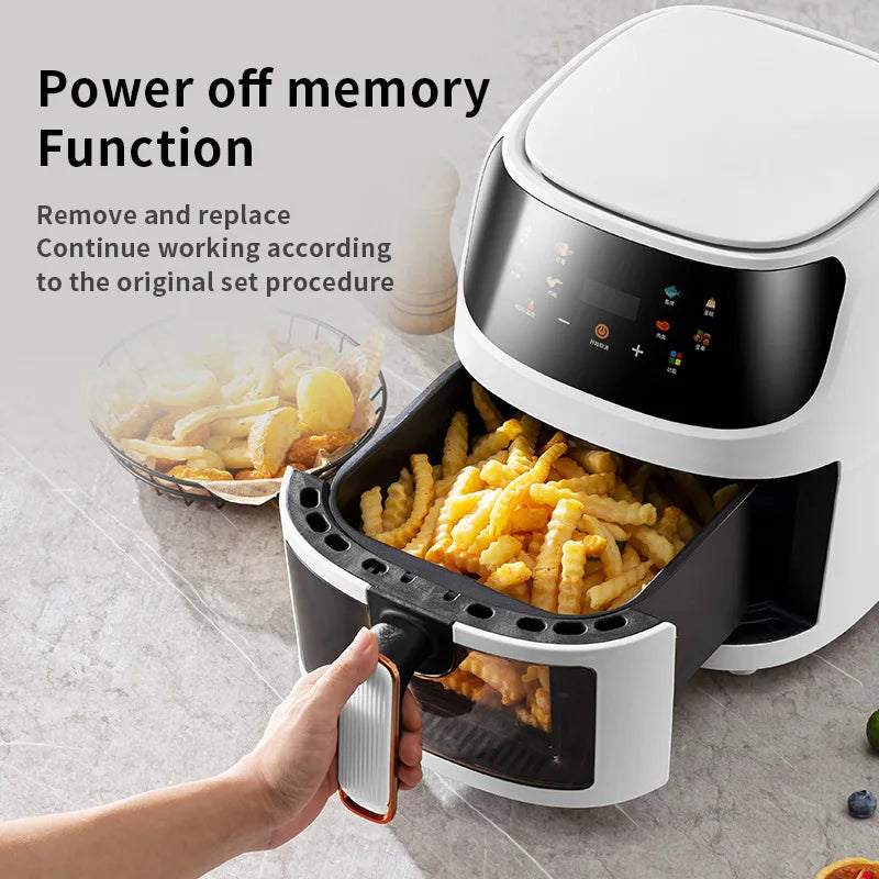 6L 5 LAT Smart Air Air Fryer Four: Cuisine saine et polyvalente avec un nettoyage facile et des repas rapides et efficaces