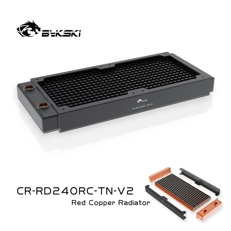 Bykski G1/4 "30mm grosime de cupru PC radiator negru, suport de apă de răcire cu apă 12cm ventilatoare PC Hatsink 120 240 360 480mm