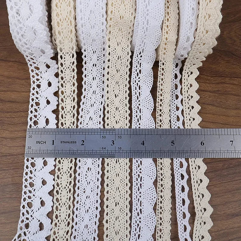 2 / 5m Koteng Laken Trimm Vencing Spëtzeband Crochet Coton Spott Kantase Rand fir Bridal Hochzäit Dekor DIVE BENOTZEN