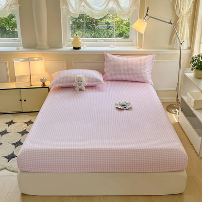 New Fitted Sheet with Elastic Bands Non Slip Adjustable Mattress Cover for Double King Queen Bed 150x200 180x200 220x200cm